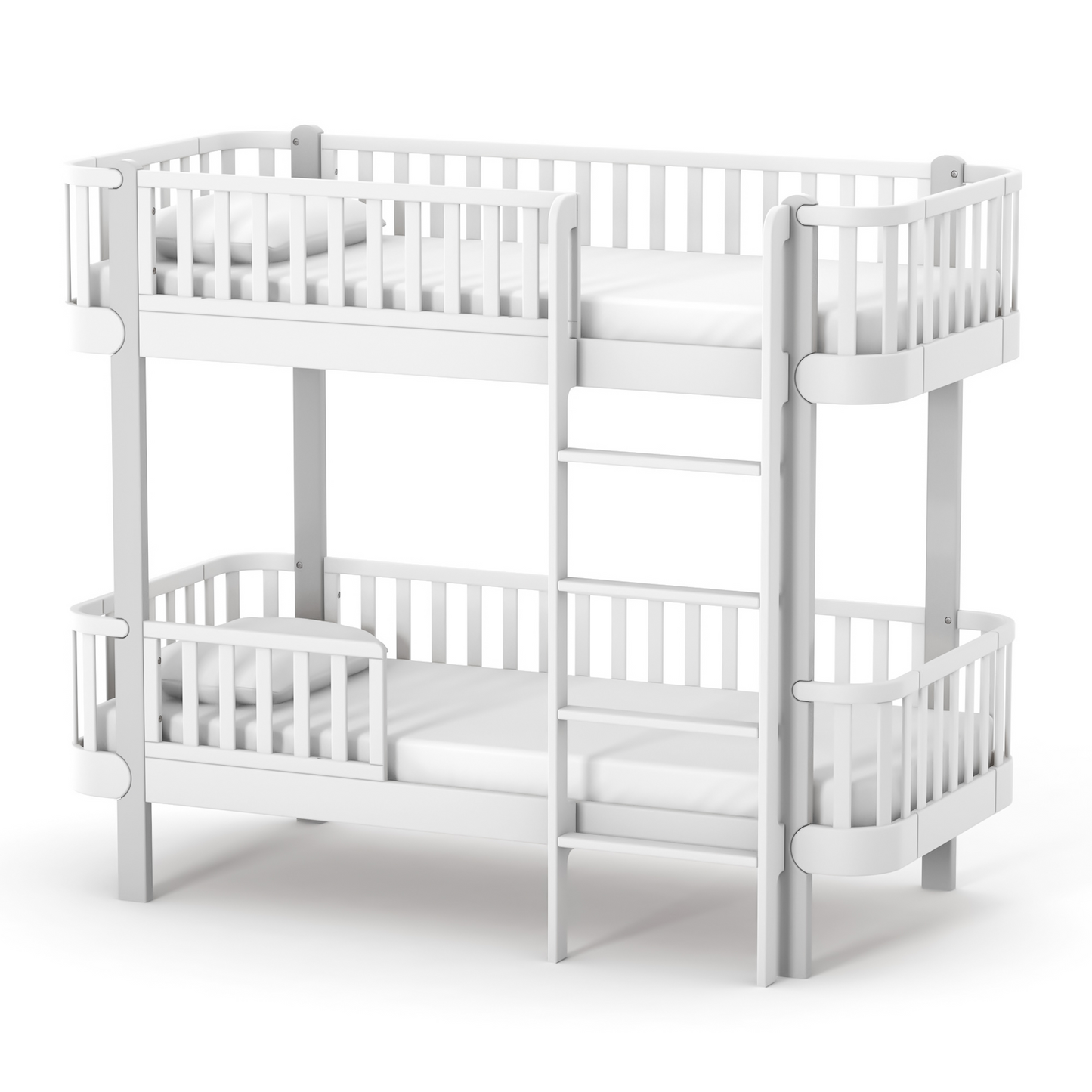 Veres Monaco 190 Etagenbett in Weiß Grau. Dezente Farbgestaltung für ein modernes und elegantes Kinderzimmer.