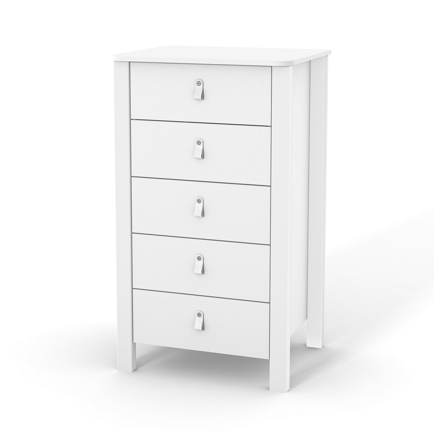 Veres Monaco 600 Kommode in Weiß. Schlichte und elegante Kommode mit praktischen Schubladen für das Kinderzimmer.