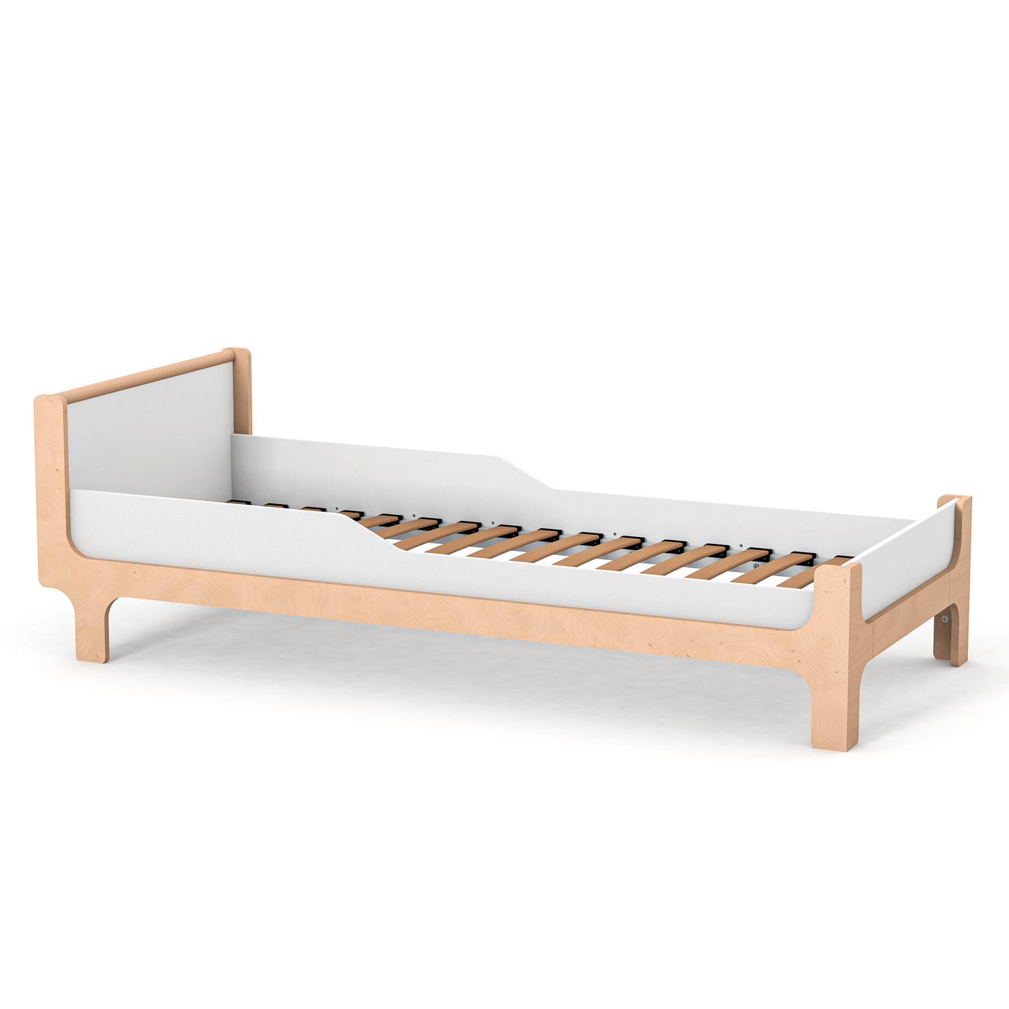 Jugendbett Veres Nice mit Lamellen in Weiß Natur für Langlebigkeit und Komfort.
