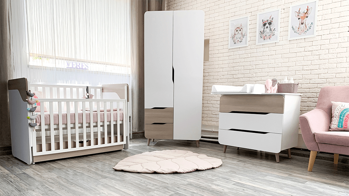 Veres Sydney Kollektion: Elegante Möbel für das Kinderzimmer mit modernen Linien, hochwertigen Materialien und praktischen Funktionen für komfortable Aufbewahrung und Organisation