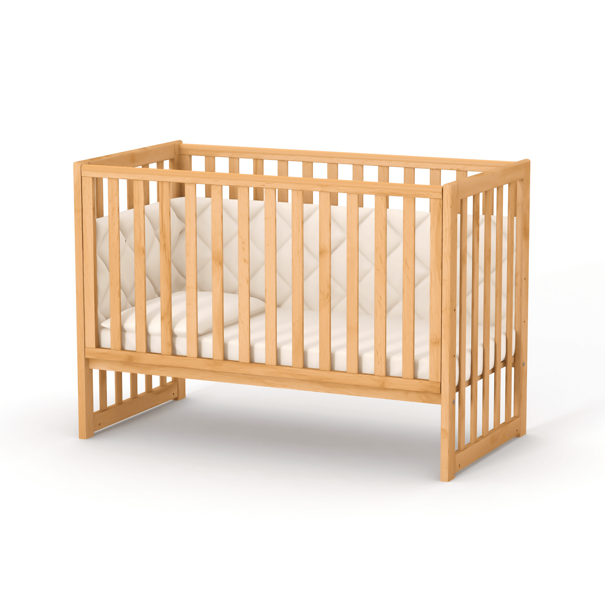 Babybett Veres LD13 in Natur, klassisches Design aus Holz, ideal für das Kinderzimmer