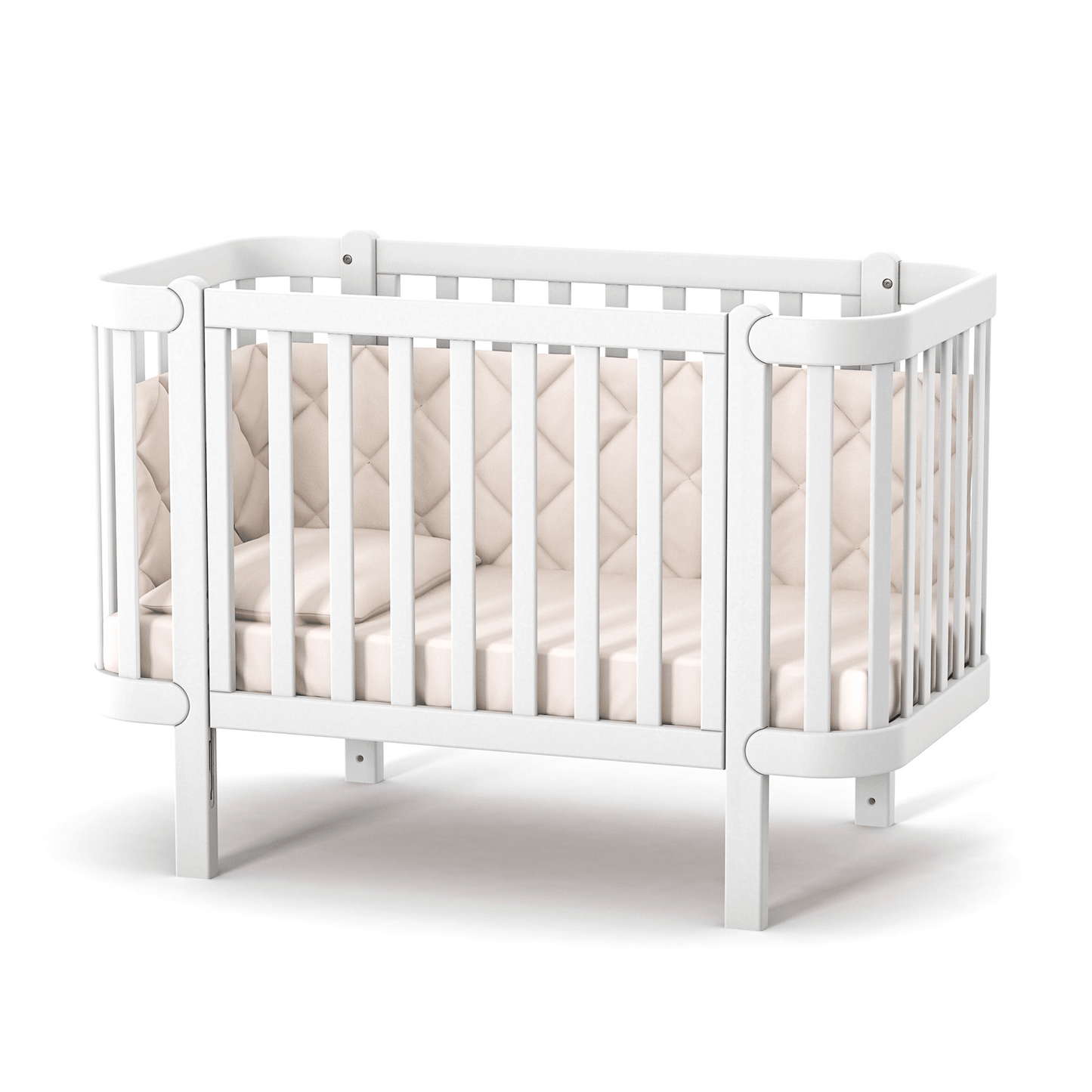 Veres Monaco Babybett 120x60 in Weiß – zeitloses Design für elegante Babyzimmer
