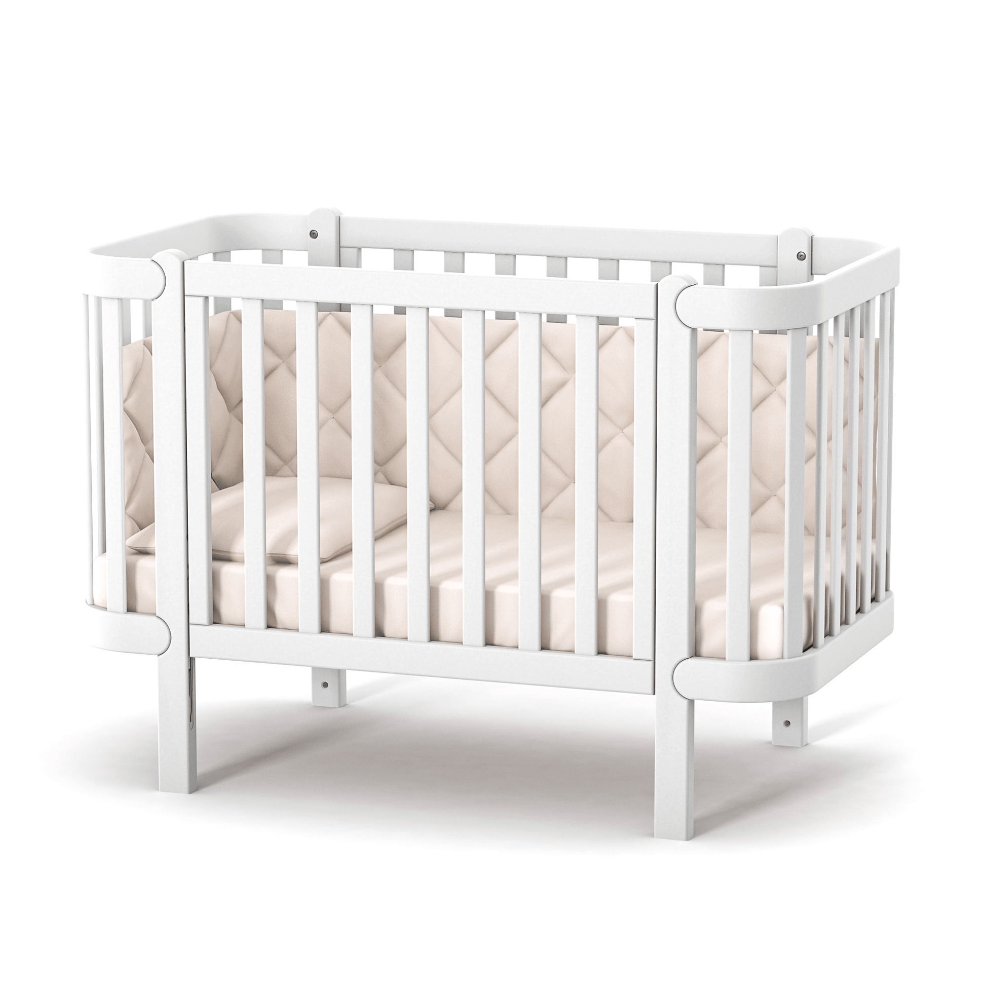 Veres Monaco Babybett 120x60 in Weiß – zeitloses Design für elegante Babyzimmer