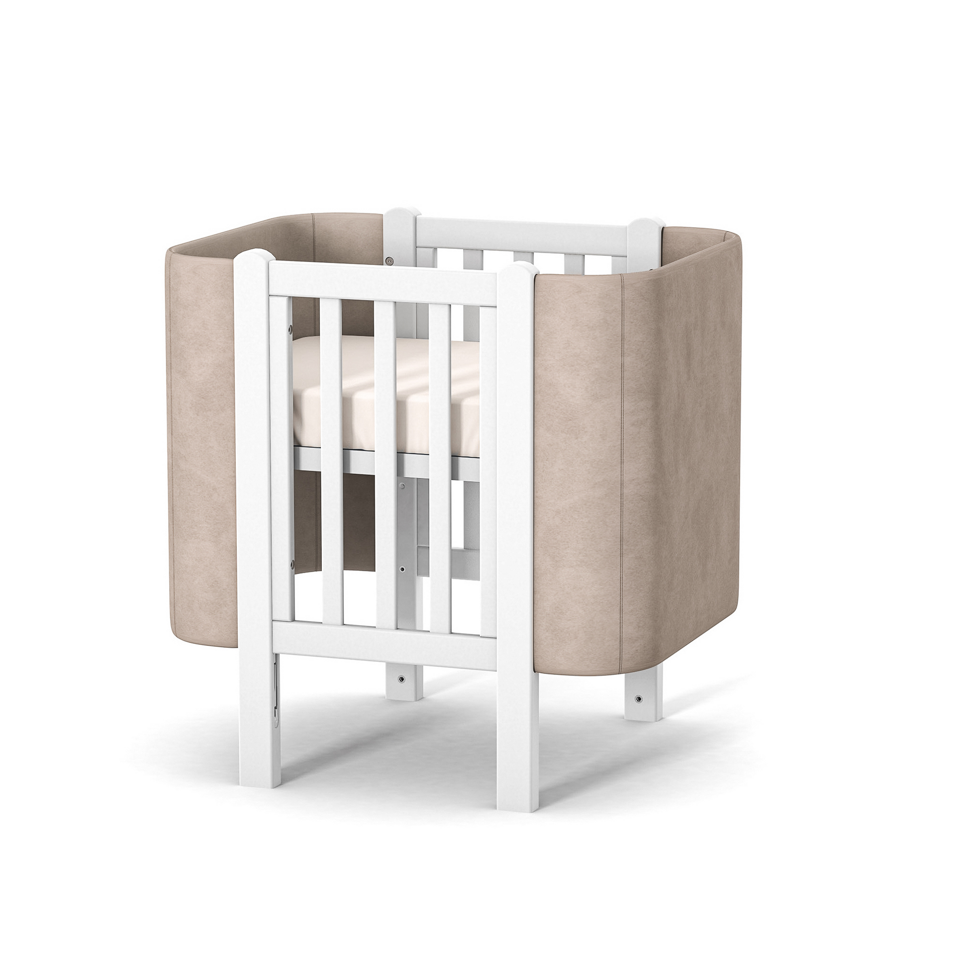 Umbausatz für das Babybett Veres Monaco in Cappuccino Velour – hochwertiger Umbausatz aus Velours, der für alle Babybetten geeignet ist.