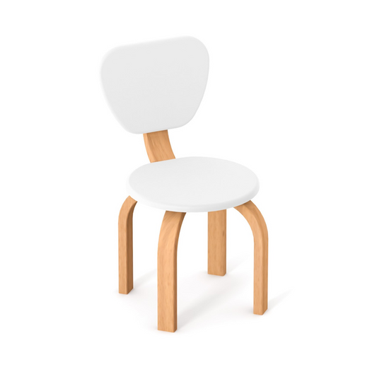 Kinderstuhl Veres Monaco, Weiß Natur, modernes Holzdesign für Kinder