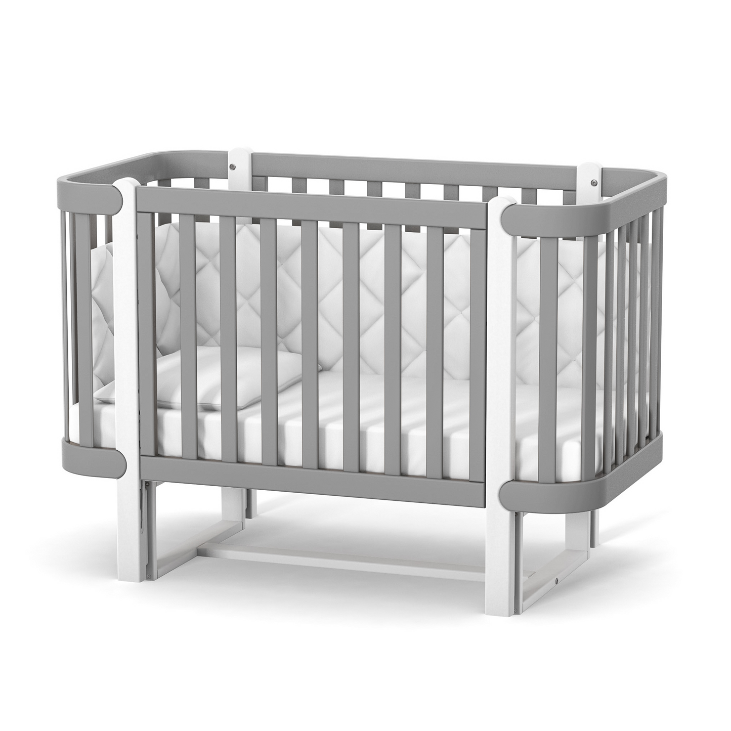 Veres Schaukelsystem im Kinderzimmer mit Babybett Monaco – ein modernes Kinderzimmer, in dem das Schaukelsystem perfekt mit dem Babybett Monaco harmoniert