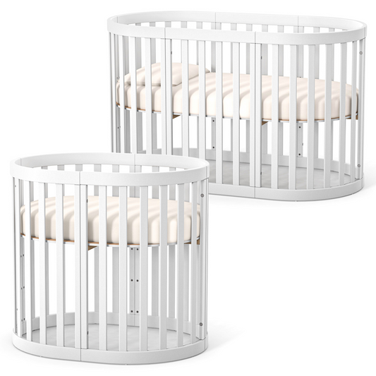 Veres Rom Gitterbett in Weiß, klassisches und elegantes Design für jedes Babyzimmer