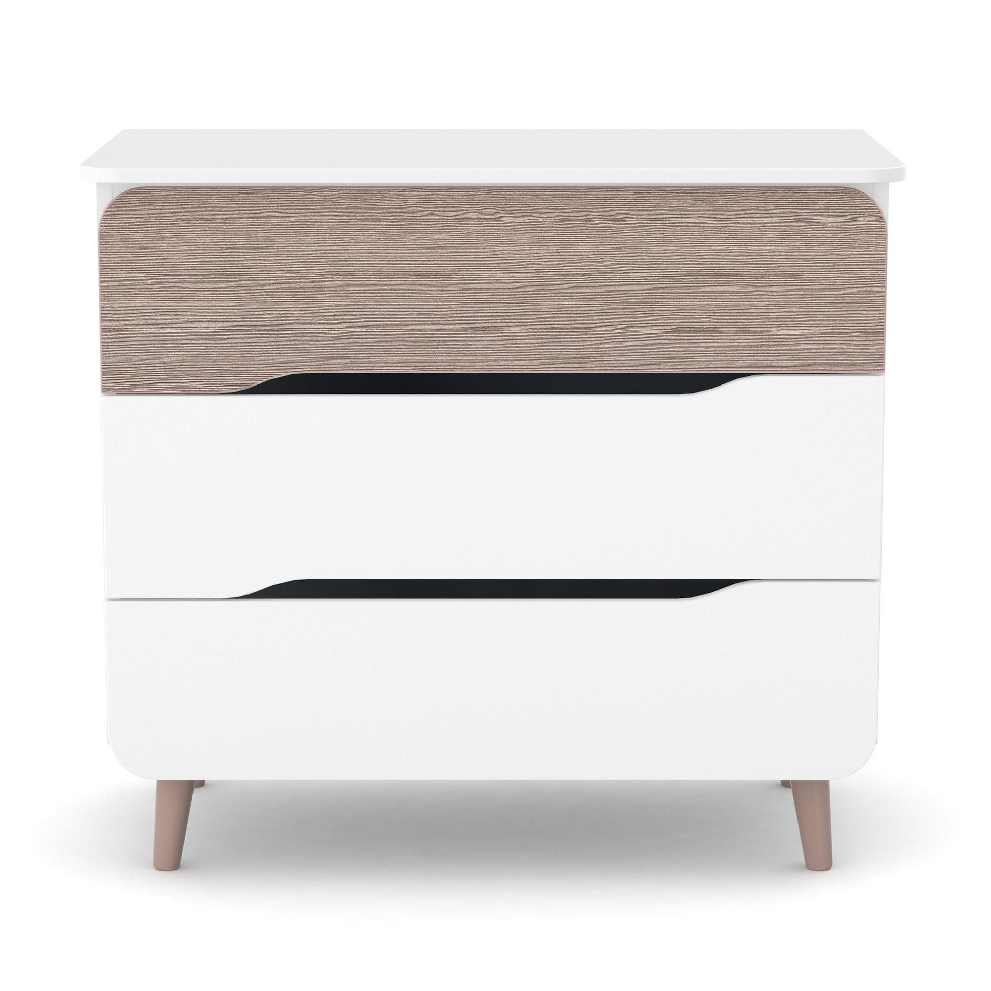 Veres Sydney 900 Kinderkommode in Cappuccino und Weiß (90 cm) – elegante Kommode mit einer modernen Farbgebung in Weiß und Cappuccino.