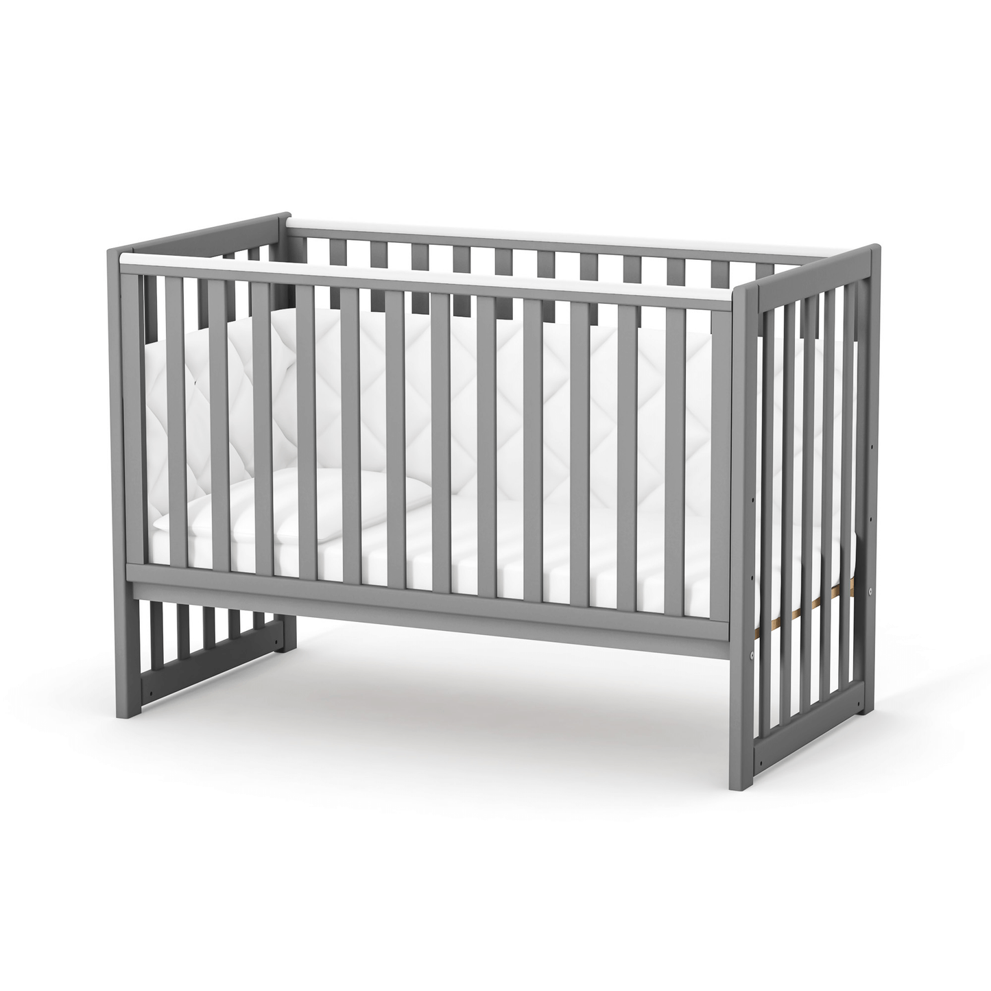 Babybett Veres LD13 in Graphit, stilvolles und zeitgemäßes Design für moderne Kinderzimmer, Grau