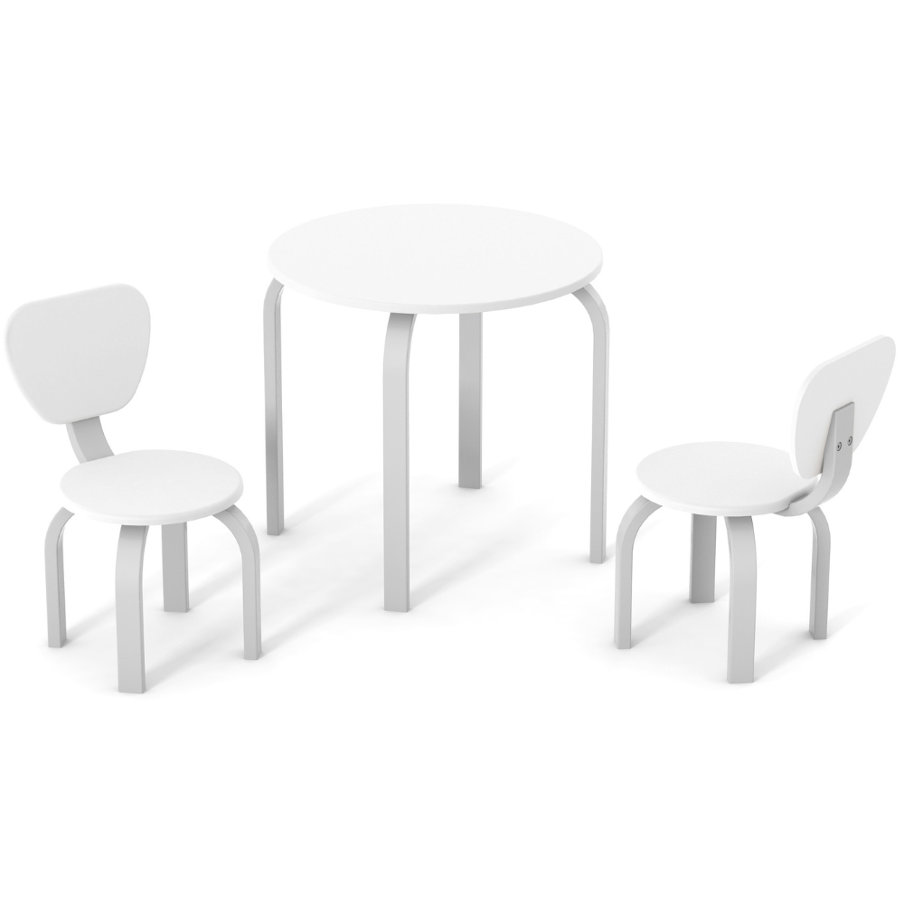 Kindertisch-Set Veres Monaco – Tisch mit zwei Stühlen – praktisches und ästhetisches Möbelset für Kinder.