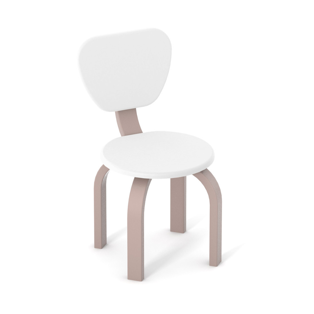 Kinderstuhl Veres Monaco, Weiß Cappuccino, stilvolles Design für Kinderzimmer