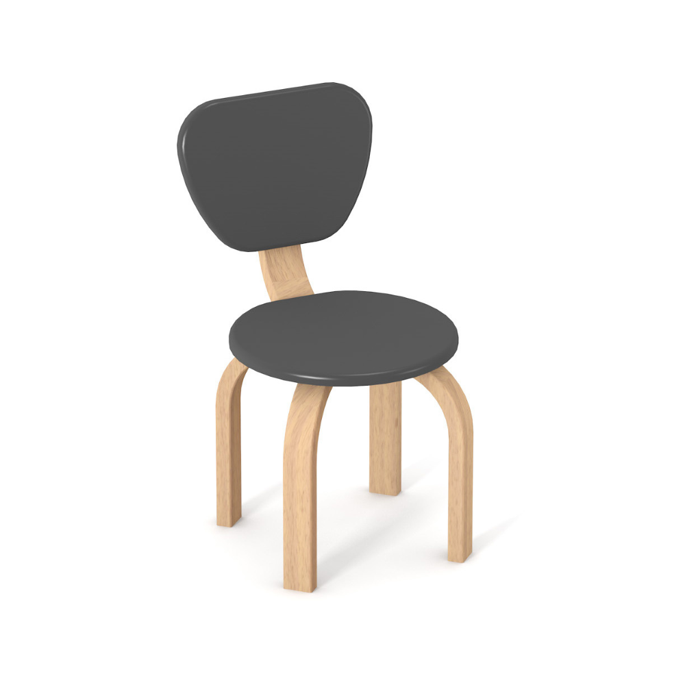 Kinderstuhl Veres Monaco, Anthrazit Natur, elegantes und funktionales Design