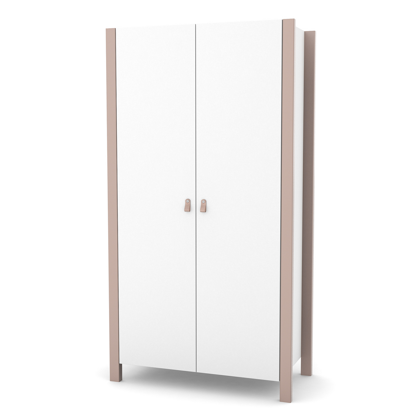 Veres Monaco 960 zweitüriger Kinderkleiderschrank in Weiß Cappuccino. Stilvolle Farbkombination für ein modernes und gemütliches Kinderzimmer.