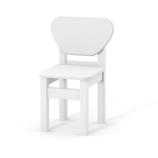 Kinderstuhl Veres, weiß, aus robustem Holz, für Kinder im Alter von 1 bis 6 Jahren, ergonomisches Design