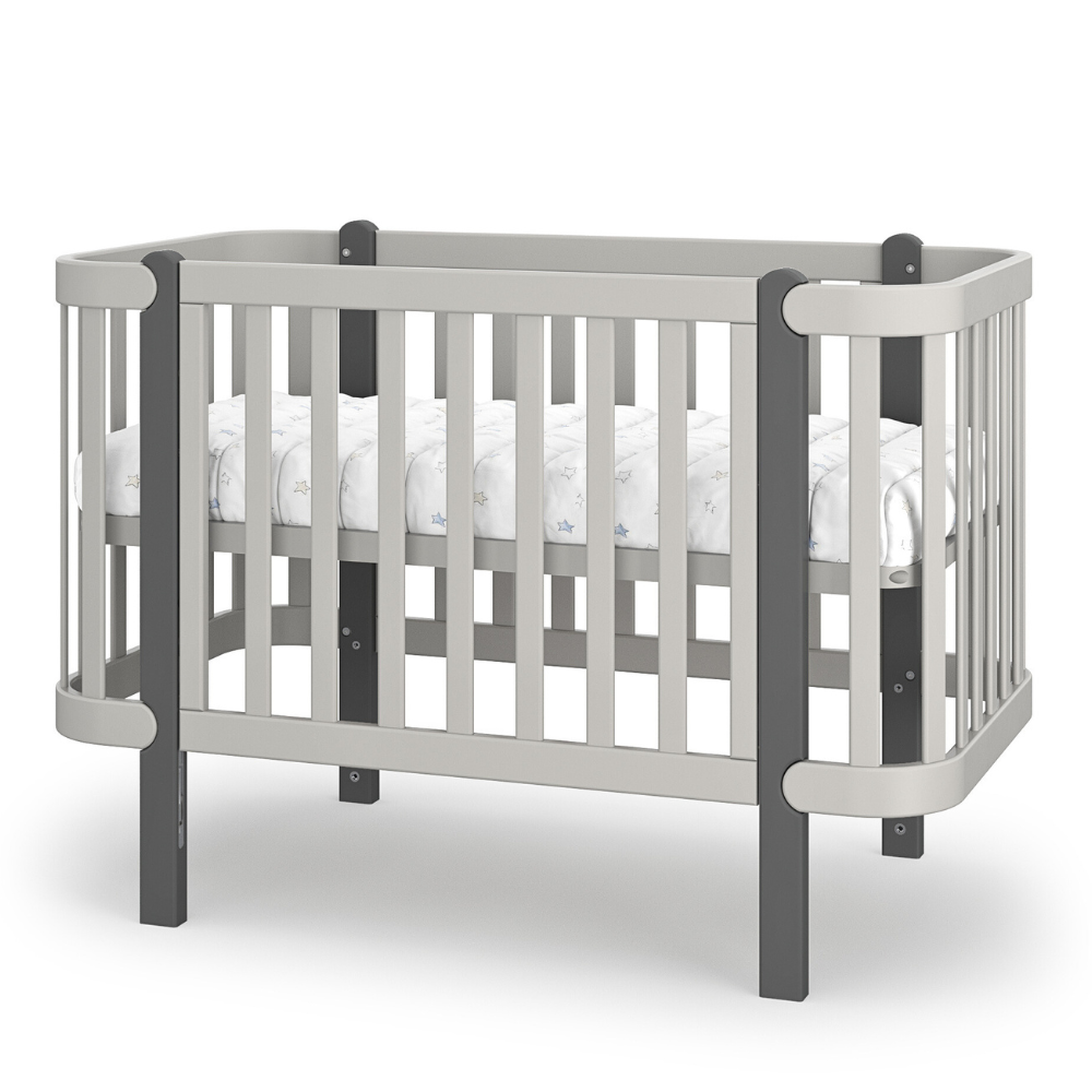 Veres Monaco Babybett / Gitterbett (120x60 cm) - Premium Luxus Kollektion, sicher & multifunktional