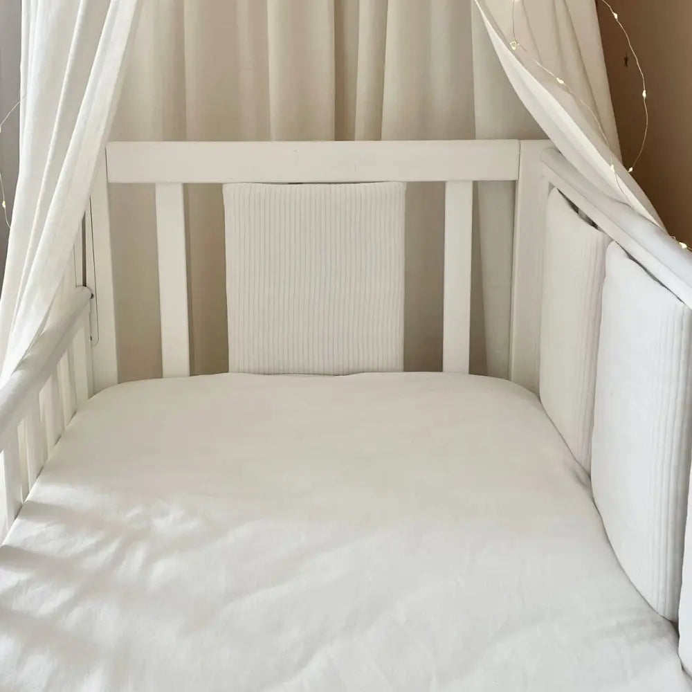 Babybettwäsche-Set 6 für 120×60 cm Mosaik Velvet Milchweiß