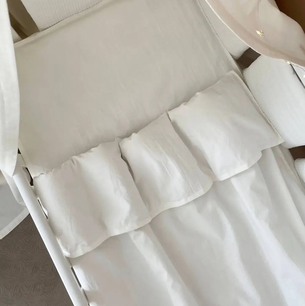 Babybettwäsche-Set 6 für 120×60 cm Mosaik Velvet Milchweiß