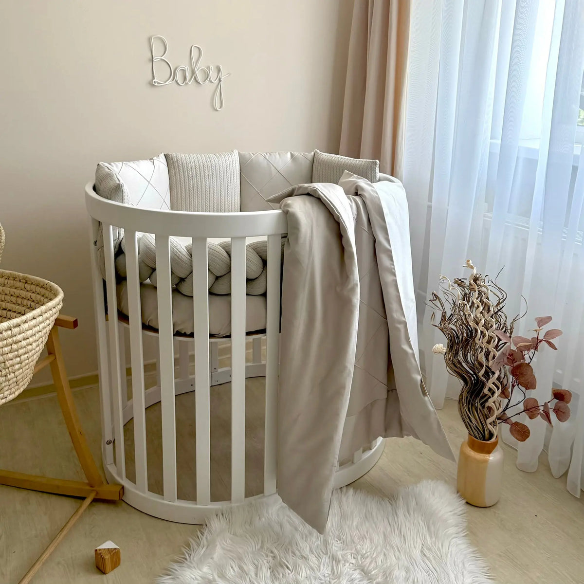 Babybettwäsche-Set  für Veres Rom 90x70 und 140x70 cm TraumLand Latte
