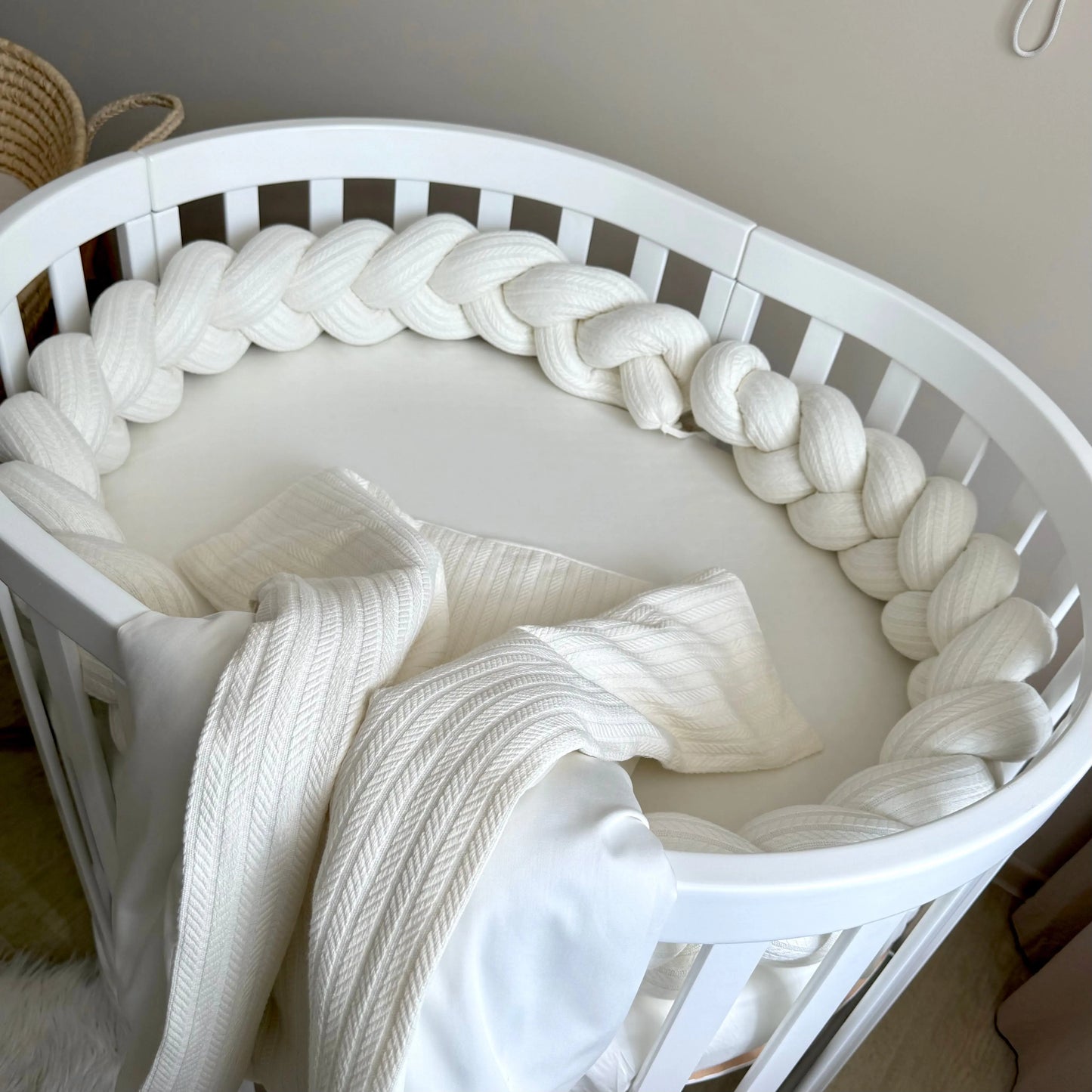 Babybettwäsche-Set für Veres Rom 90×70 cm TraumLand Milchweiß