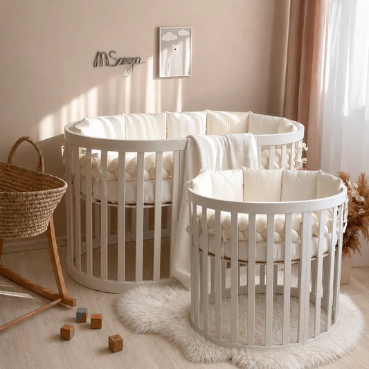 Babybettwäsche-Set  für Veres Rom 90x70 und 140x70 cm TraumLand Milchweiß