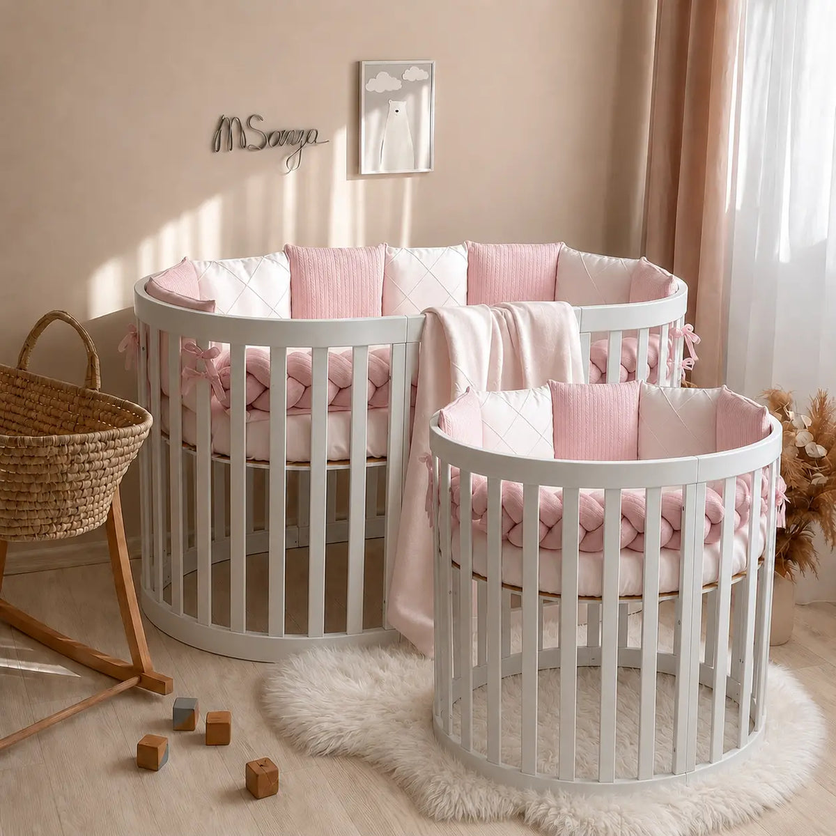 Babybettwäsche-Set  für Veres Rom 90x70 und 140x70 cm TraumLand Rosa