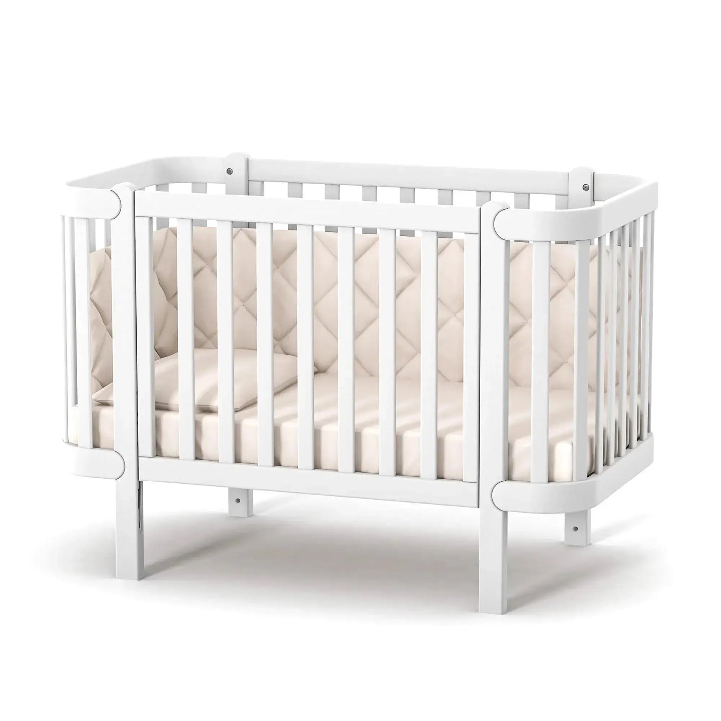 Veres Monaco Babybett 120x60 in Weiß – zeitloses Design für elegante Babyzimmer